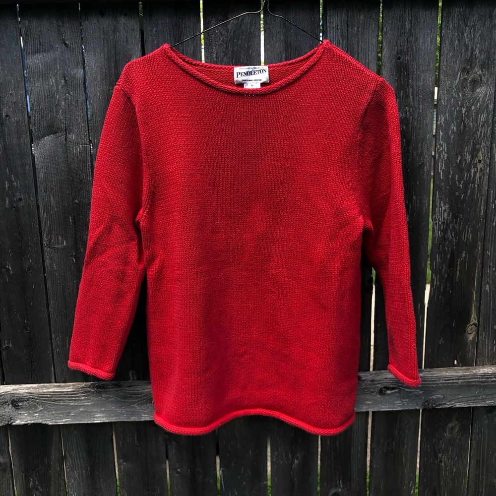 Pendleton Bright Red Crewneck Sweater